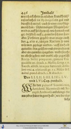 Das LI. – LVI. Capitel