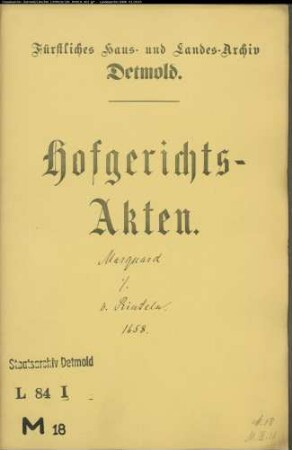 Marquard, Henrich gegen Bernd von Rinteln, Richter zu Blomberg - Schuldforderung