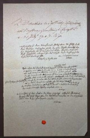 Nachtrag zum Ministerial-Erlaß des 31.7.1837