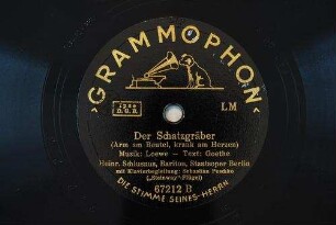 Der Schatzgräber : (Arm am Beutel, krank am Herzen) / Musik: Loewe, Text: Goethe