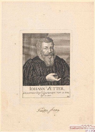 Johann Vetter, Diakon bei St. Lorenz