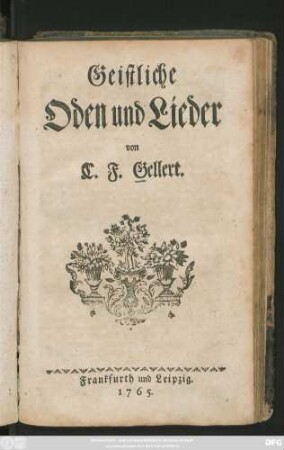 Geistliche Oden und Lieder
