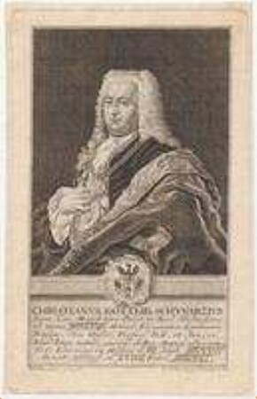 Christian Gottlieb Schwarz, Kaiserlicher Pfalzgraf, Professor für Geschichte; geb. 4. September 1675; gest. 24. Februar 1751