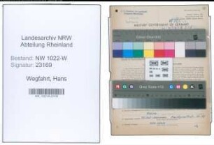 Entnazifizierung Hans Wegfahrt , geb. 05.01.1906 (Arbeiter)