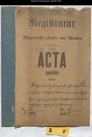 Verschiedenes, Zeitungen für öffentliche Bekanntmachungen, - specialia -