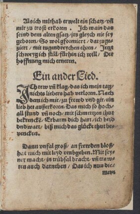 Ein ander Lied. ||