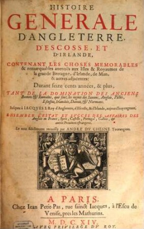 Histoire generale d'Angleterre