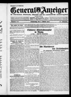 General-Anzeiger für Oberhausen, Sterkrade, Osterfeld und das nordwestliche Industriegebiet. 1921-1930