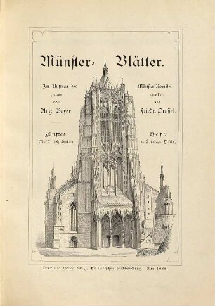 Münster-Blätter. 5. 1888