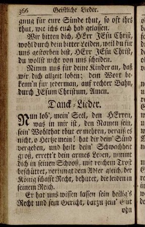 Danck-Lieder