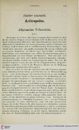 Fünfter Abschnitt: Arthropoden
