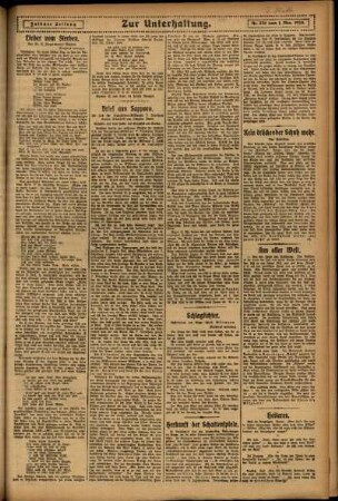 Dritte Ausgabe vom Samstag, den 01. November 1924.