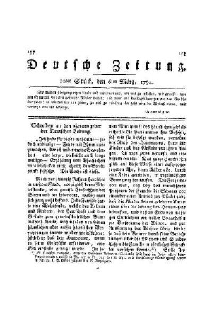 Schreiben an den Herausgeber der Deutschen Zeitung