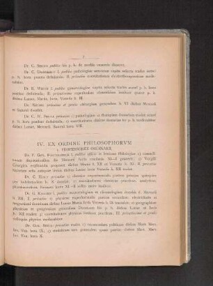 IV. Ex Ordine Philosophorvm