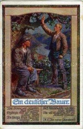Patriotische Postkarte mit Gedicht des Deutschen Schulvereins, Nr. 790