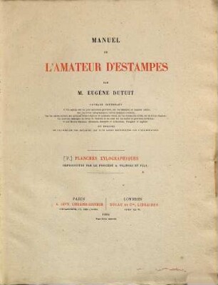 Manuel de l'amateur d'estampes : ouvrage contentant 1. Un apercu sur les plus anciennes gravures, sur les estampes en manière criolée, sur les livres xylographiques, ..., [7]. Planches xylographiques
