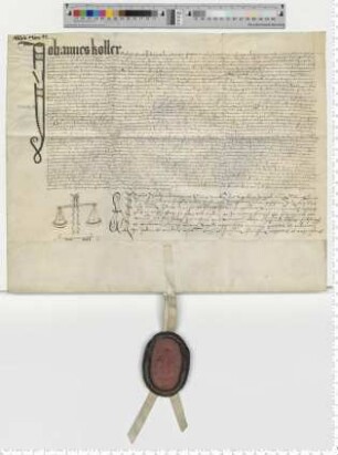 Propst Johannes Koller führt auf Grund transsumierter Präsentation als Vikar ein den Bernhard van dem Berge am Katherinen Altar der Lambertikapelle. Notar Theod. Wegener [lat].