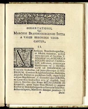 Dissertationis, Qua Marchiæ Brandenburgensis Initia ...