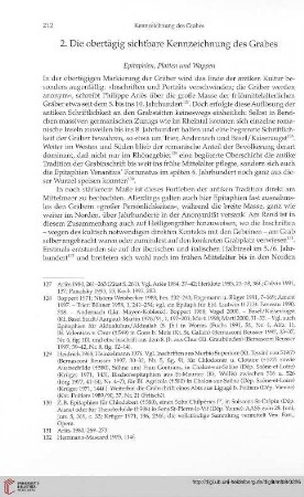 2. Die obertägig sichtbare Kennzeichnung des Grabes