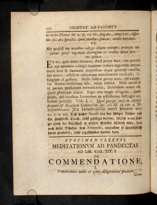 350-353, Sp. 182. De Commendatione