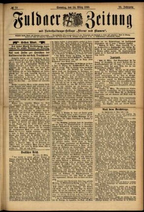 Erste Ausgabe vom Sonntag, den 24. März 1895.