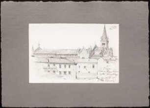 Reiseskizzen aus Italien: Verona: San Fermo Maggiore, perspektivische Ansicht