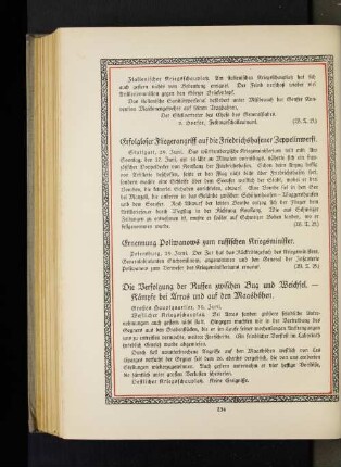 Die Verfolgung der Russen zwischen Bug und Weichsel. - Kämpfe bei Arras und auf den Maashöhen.