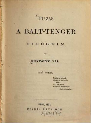 Utazás a Balt-tenger vidékein, 1