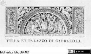 Choix des plus célèbres maisons de plaisance de Rome et de ses environs, Illustration Seite 59: Fragments antiques tirés de la Villa Albani