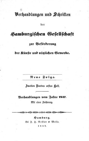 Zweiten Bandes erstes Heft.