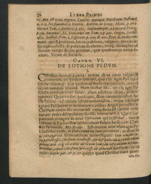 Caput VI. De Lotione Pedum.