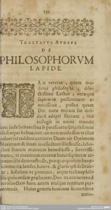 De Philosophorum Lapide.