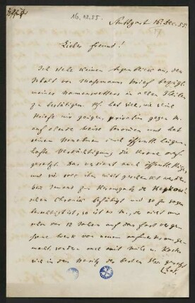 Brief vom 16. Dezember 1855
