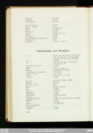 Fachausdrücke und Ähnliches