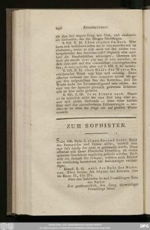 Zum Sophisten.