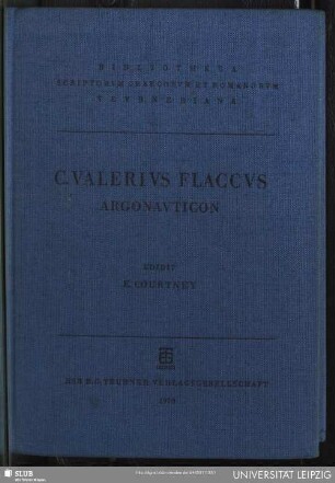 C. Valeri Flacci Argonavticon libri octo