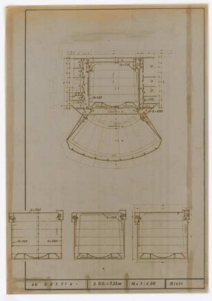 Schauspielhaus, Wuppertal: Grundriss 3. Obergeschoss 1:400