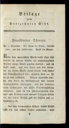 Beilage zum Dreizehnten Stük.