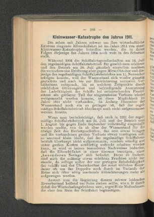 Kleinwasser-Katastrophe des Jahres 1911.