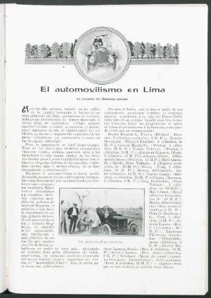 El automovilismo en Lima : La reunión del Domingo pasado