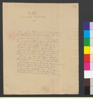 Brief von Arnold, Luise an Goethe, Johann Wolfgang von