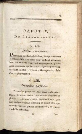 Caput V. De Pronominibus.