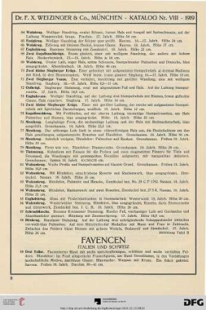 Fayencen (Nr. 89-149)