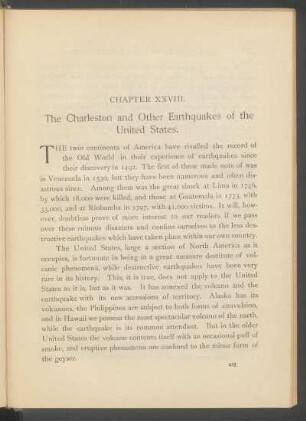 Chapter XXVIII. - The Charleston and other earthquakes of the United States.
