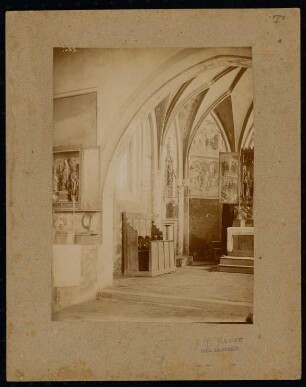 Filialkirche Sankt Wolfgang, Pipping (München): Schrägsicht in den Chor
