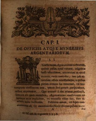 Diss. inaug. de argentariis, eorumque imprimis officiis