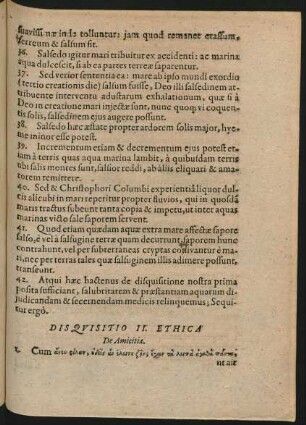 Disquisitio II. Ethica De Amicitia.