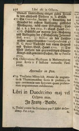 136-158, Libri in Duodecimo maj. vel Octavo min.