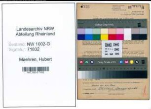 Entnazifizierung Hubert Maehren, geb. 03.03.1910 (Kuerschner)