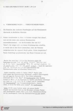 A. Vorbemerkungen - Vorentscheidungen